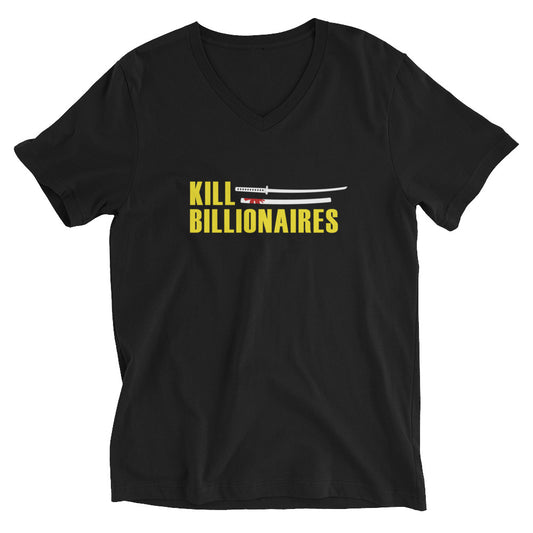 Kill Billionaires v2 Unisex V-Neck T-Shirt